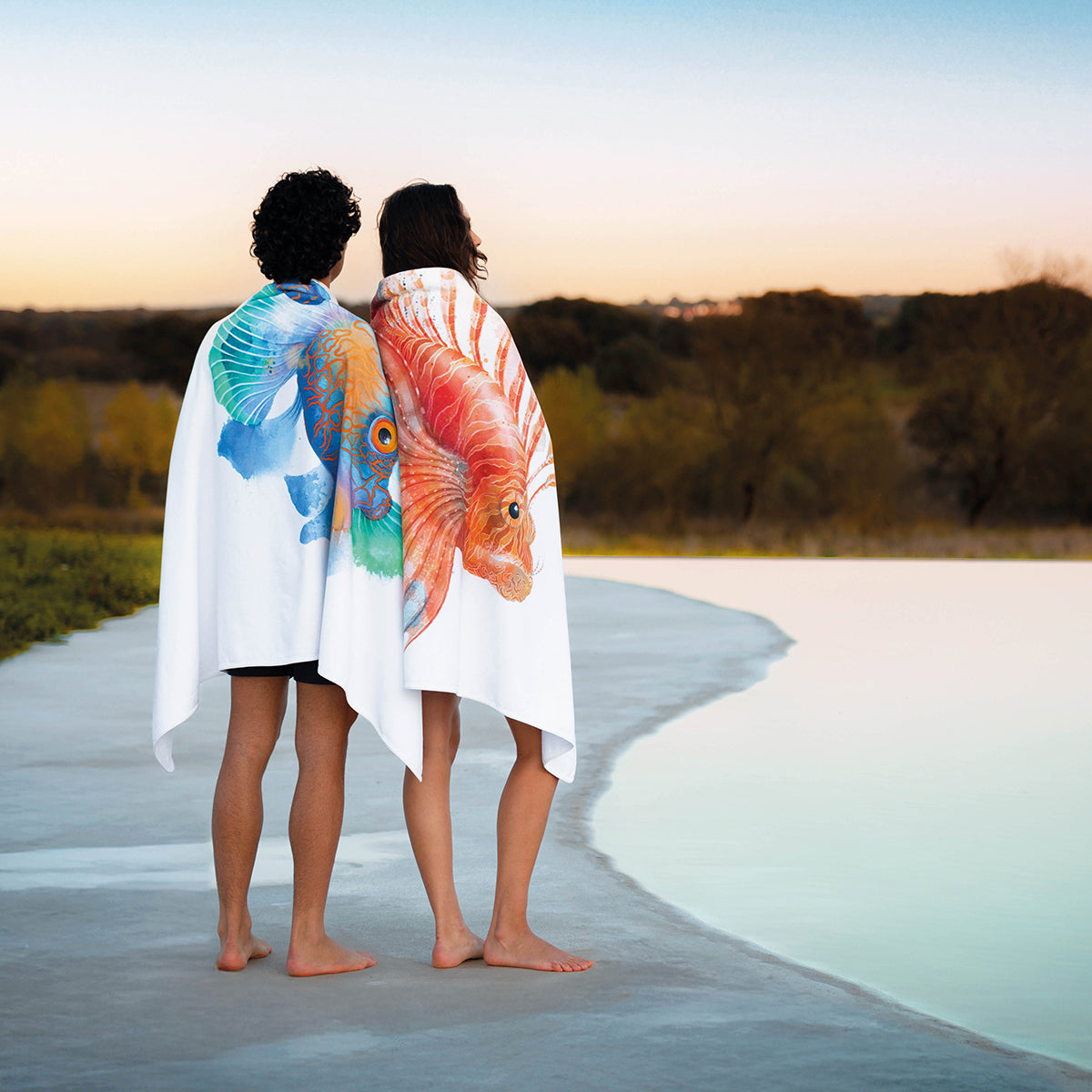 An image of Graccioza Lion Fish Beach Towel - 39" x72"