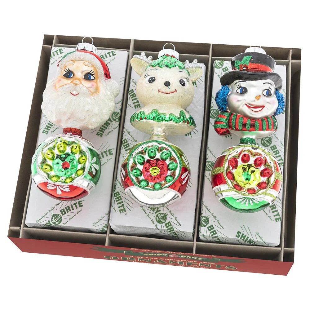 Christopher Radko Holiday Splendor Figure Round Ornament Set