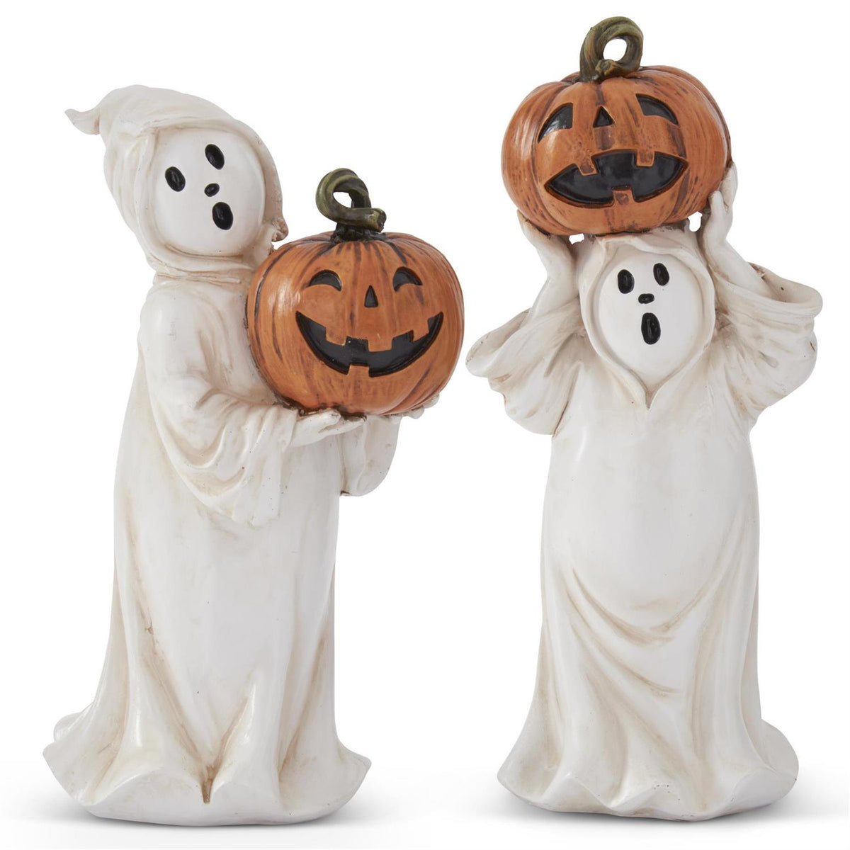 K&K Interiors Ghosts Holding Jack-o-lanterns - Set of 2