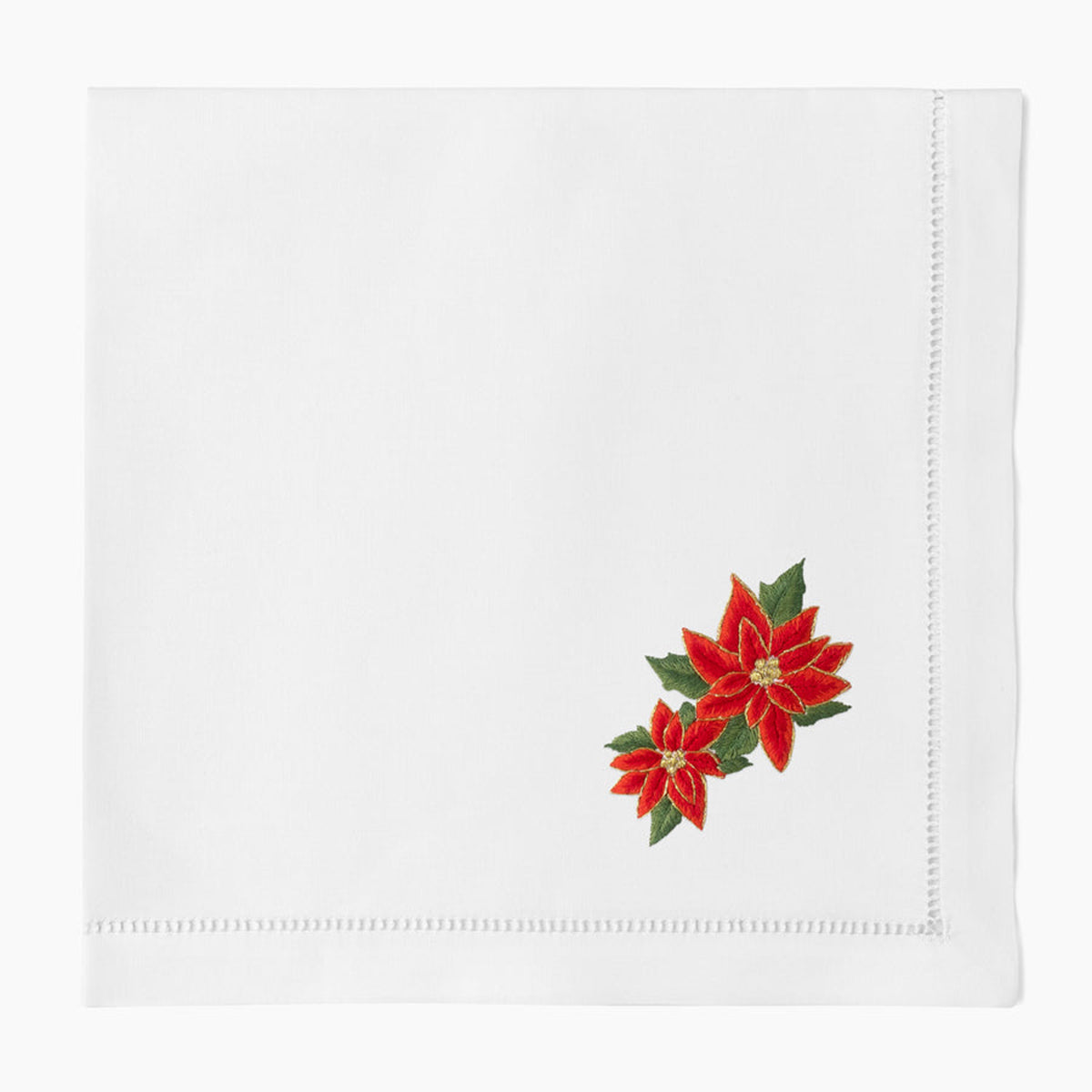 Henry Handwork Poinsettias Dinner Napkin