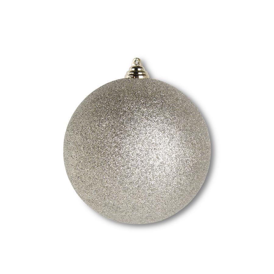 An image of K & K Glittered Shatterproof Round Ornament