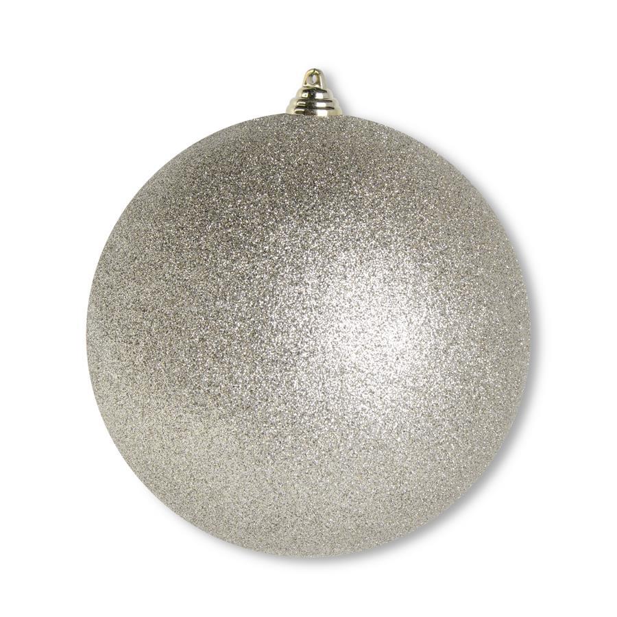 An image of K & K Glittered Shatterproof Round Ornament