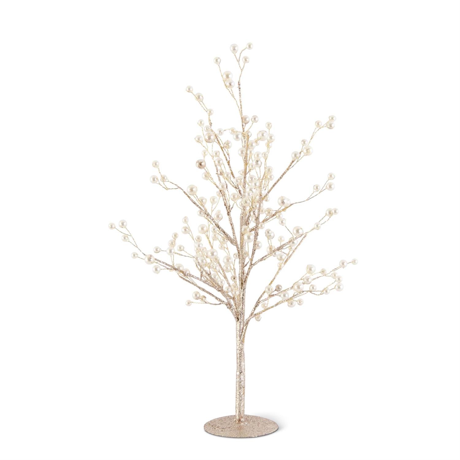 K & K Gold Glittered Twig Tree with Pearl