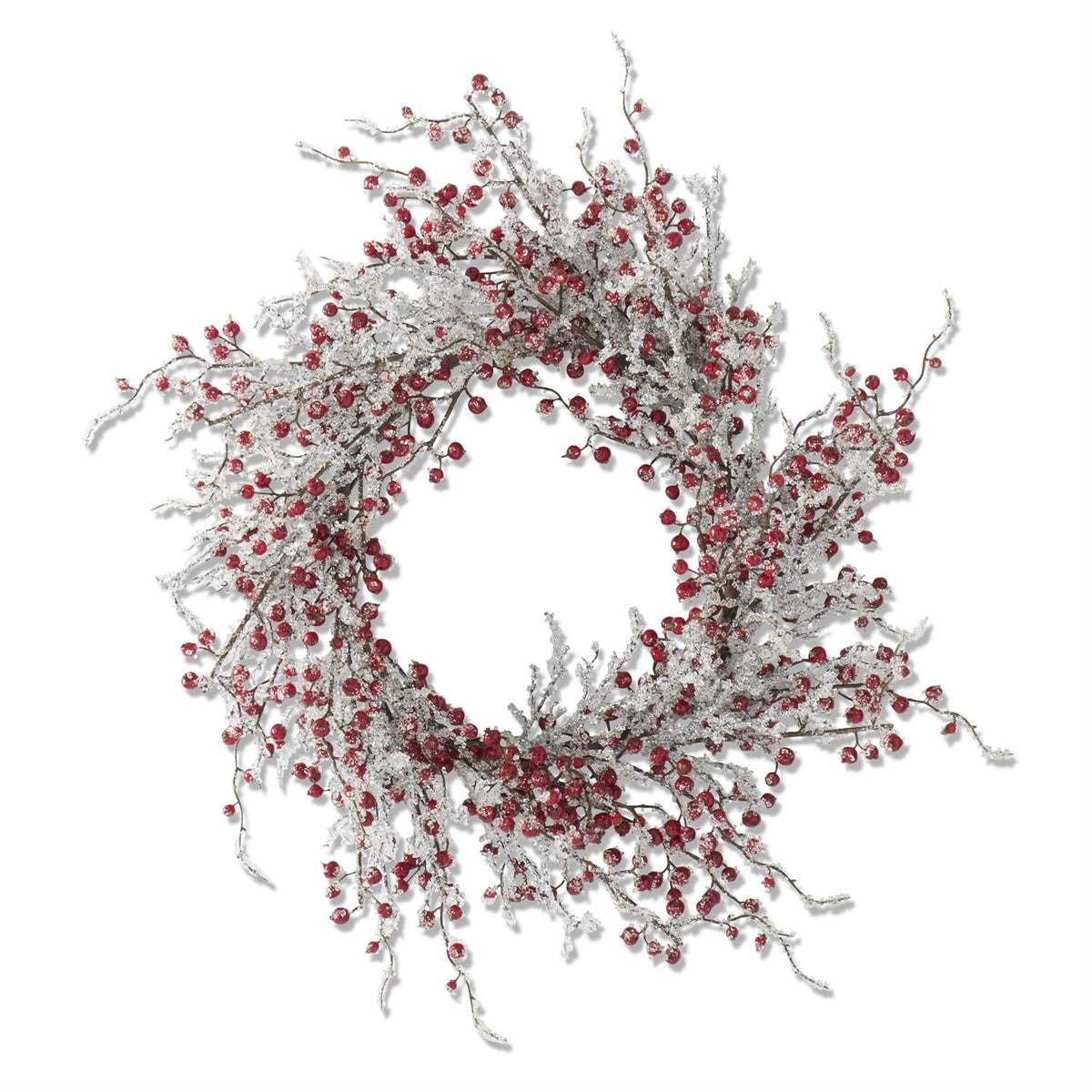 K&K 28" Iced Red Berry Wreath