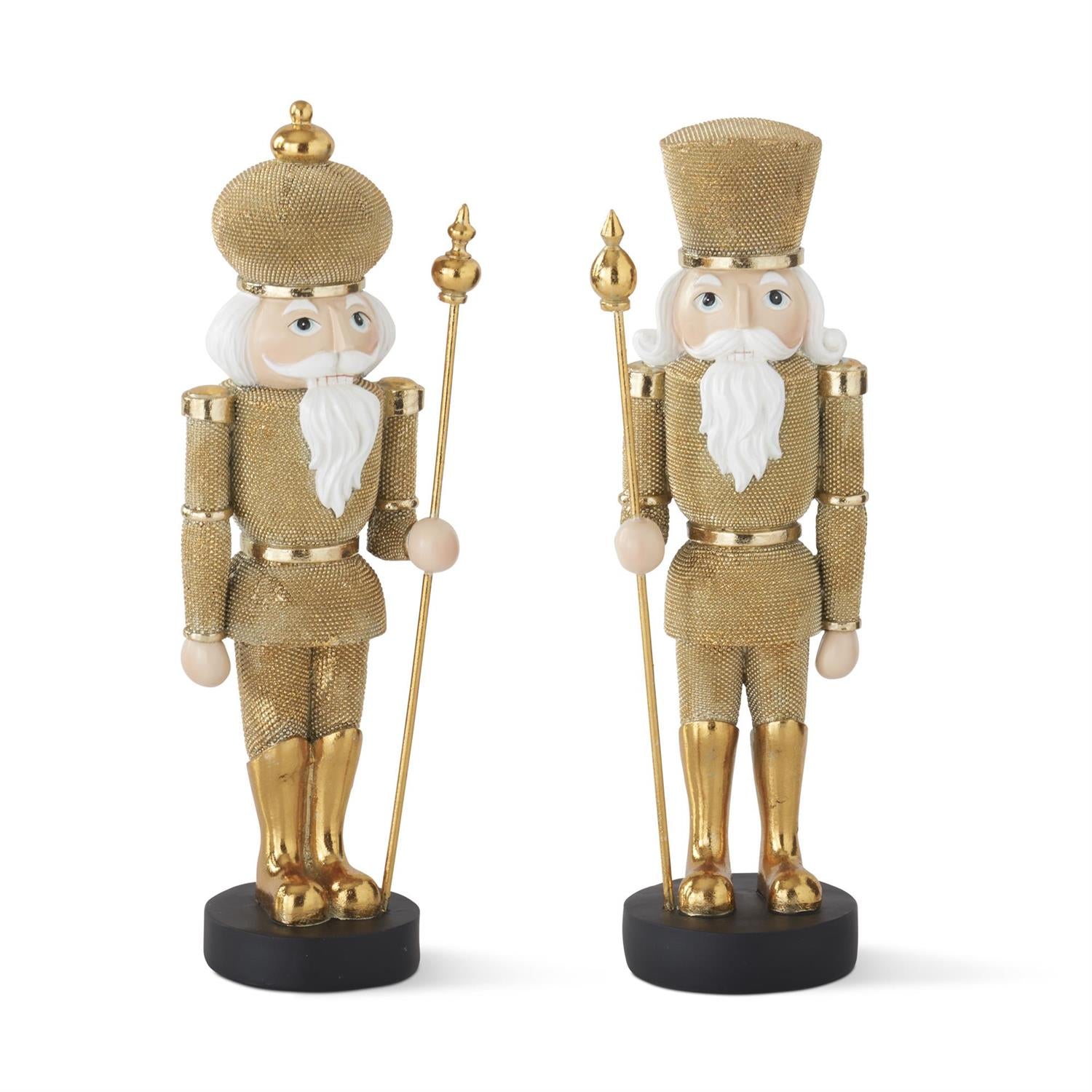 K & K Resin Gold Faux Beaded Soldiers - Set of 2