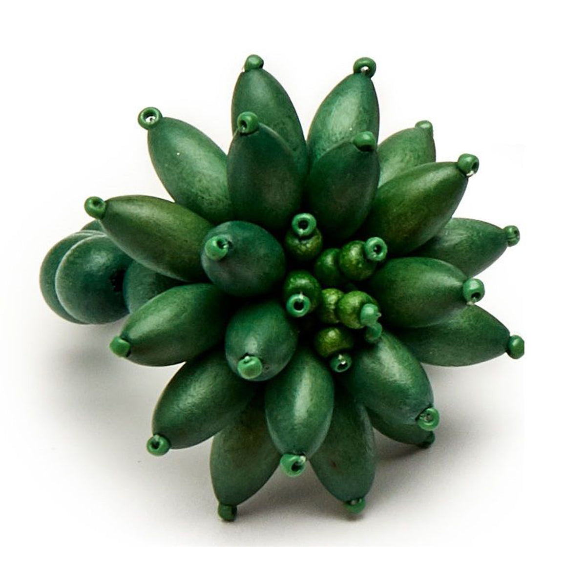 Deborah Rhodes Wooden Dahlia Napkin Ring - Set of 4