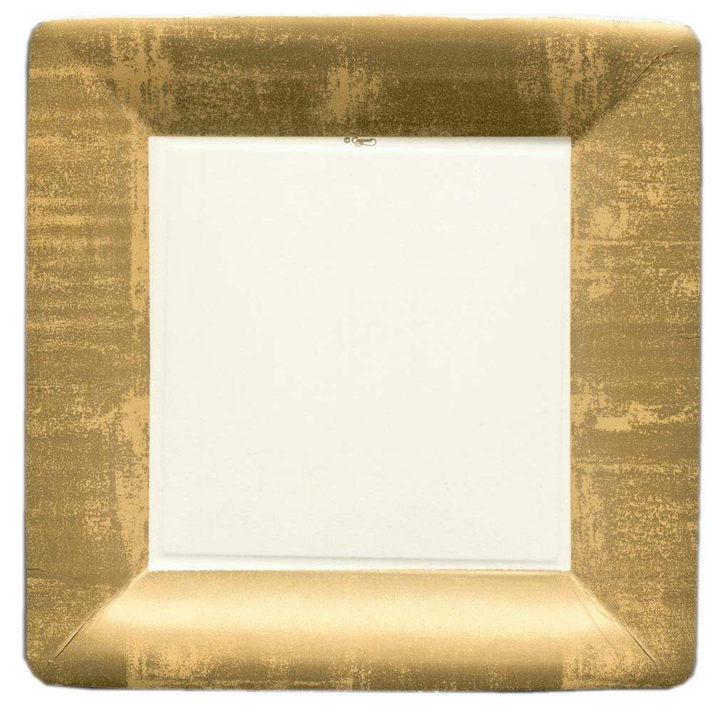 An image of Caspari Leaf Square Dinner Plate