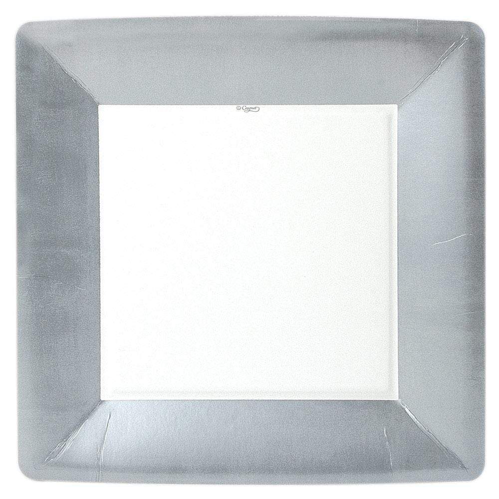 An image of Caspari Leaf Square Dinner Plate