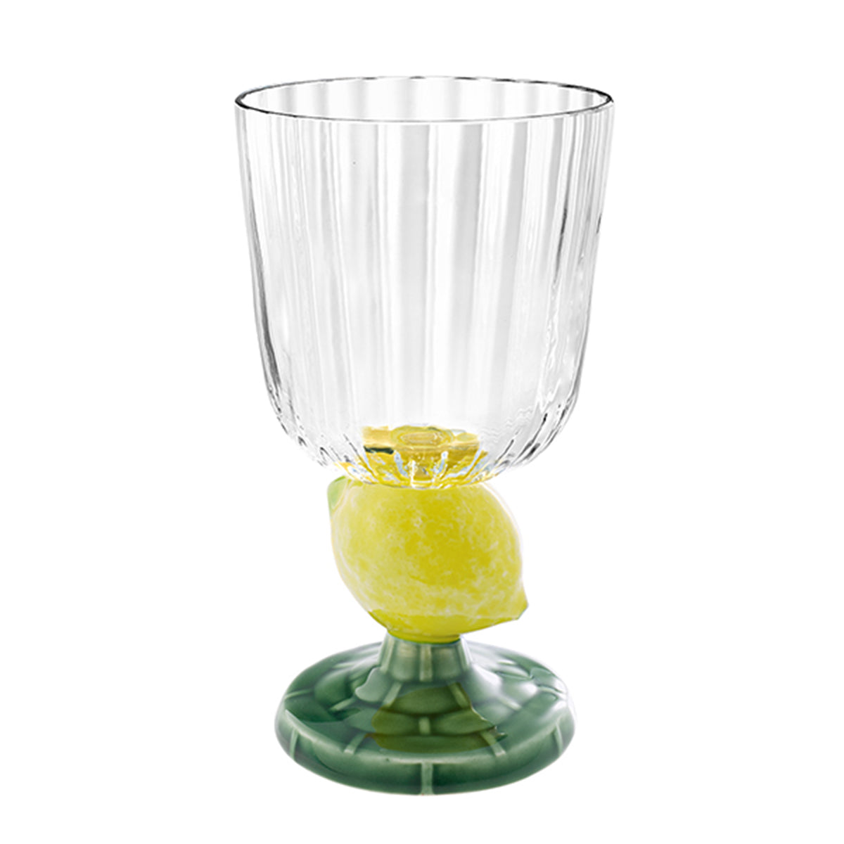 An image of Bordallo Pinheiro Carmen Goblet - Lemon