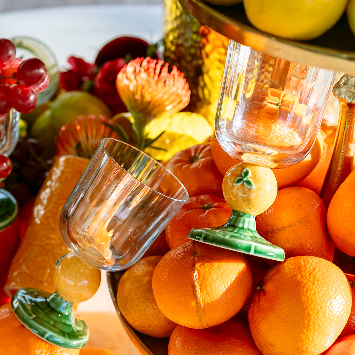 An image of Bordallo Pinheiro Carmen Goblet - Orange