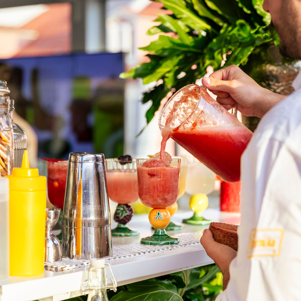 An image of Bordallo Pinheiro Carmen Goblet - Orange