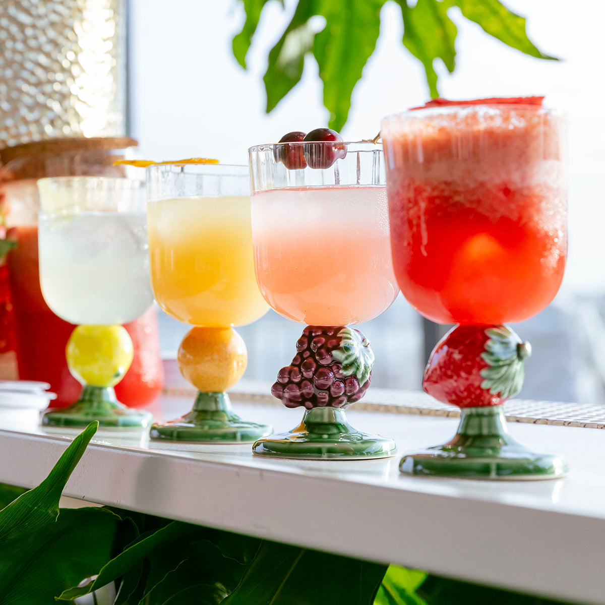 An image of Bordallo Pinheiro Carmen Goblet - Strawberry