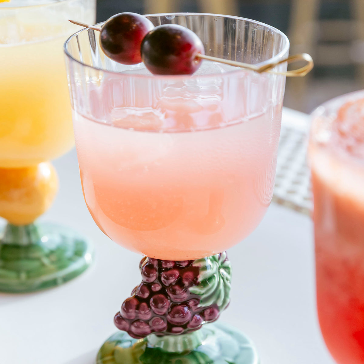 An image of Bordallo Pinheiro Carmen Goblet - Grapes