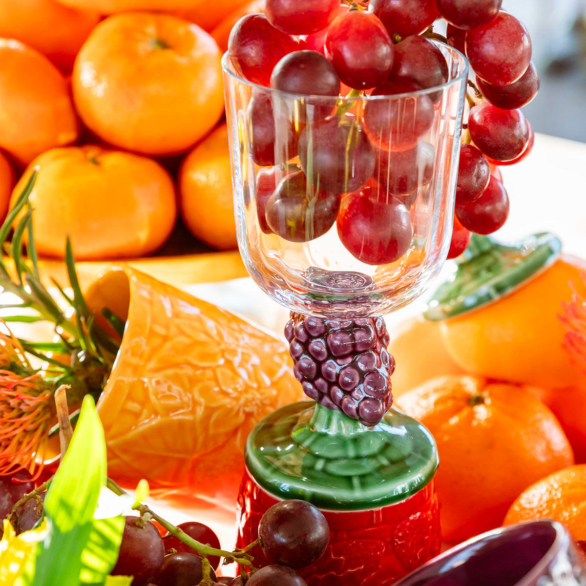 An image of Bordallo Pinheiro Carmen Goblet - Grapes