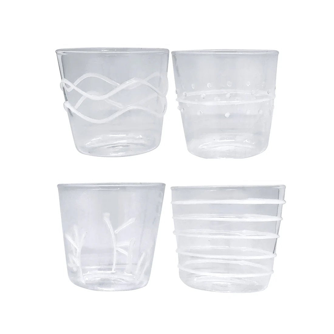 Mariposa Applique Suite Double Old Fashioned - Set of 4