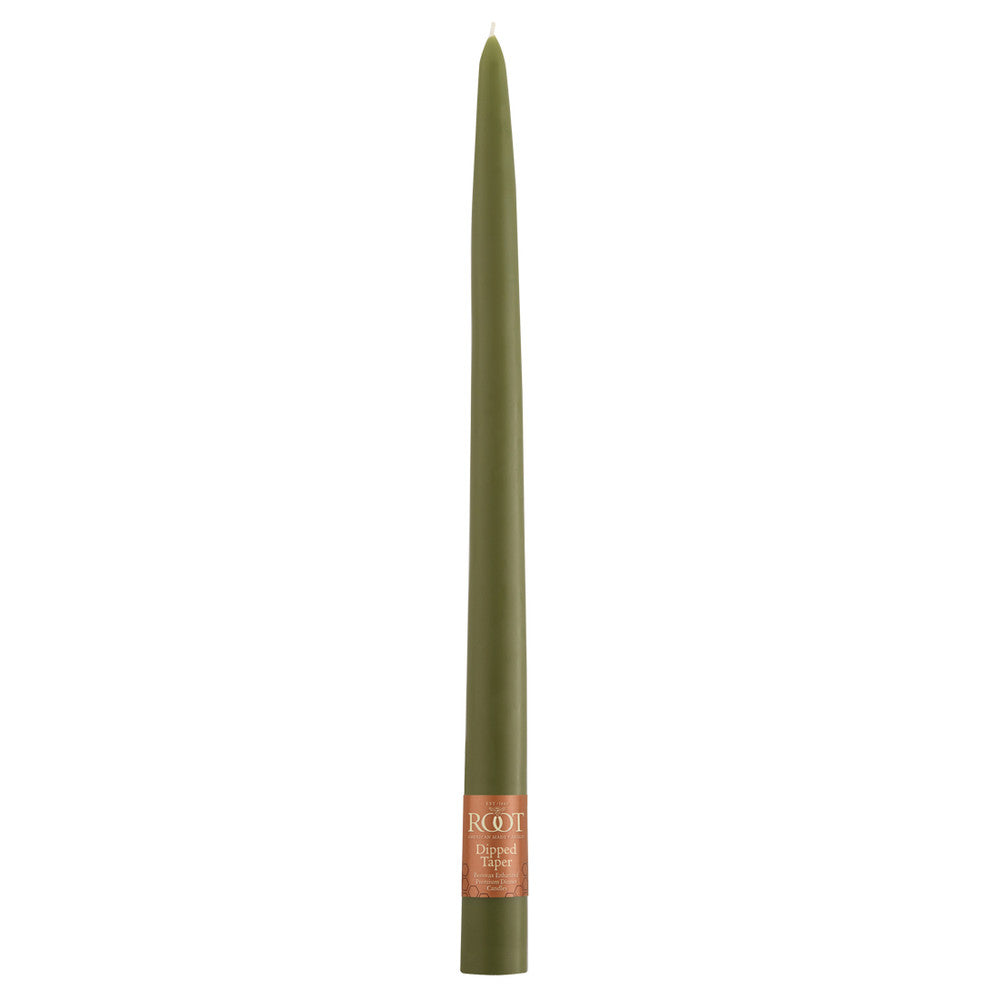Root Candle 12" Taper Candle - Dark Olive