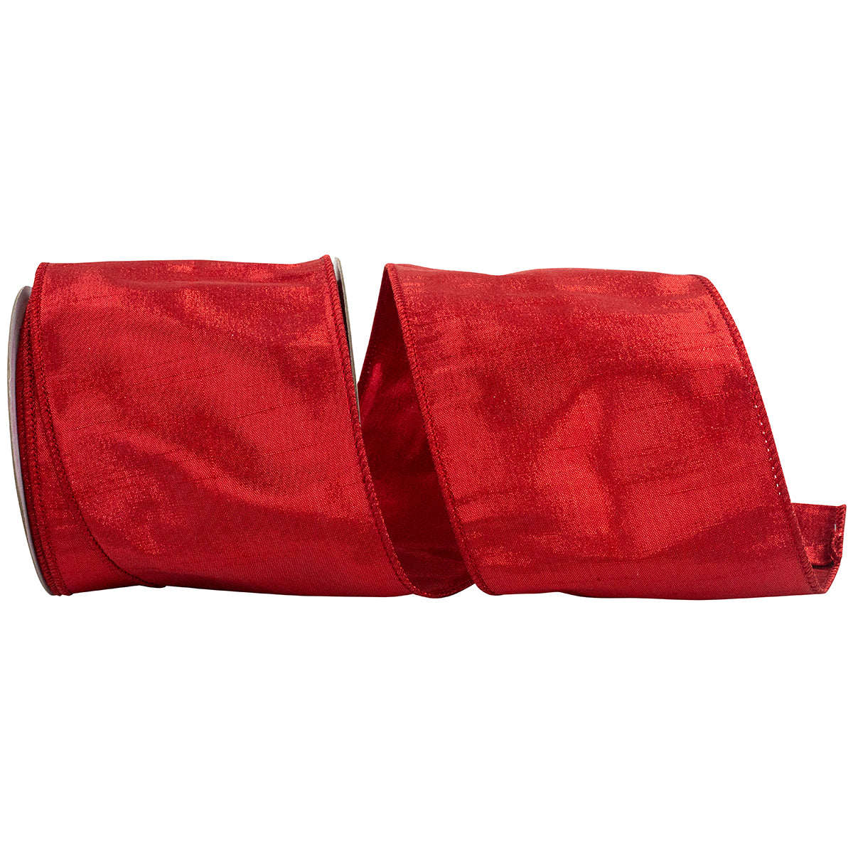 An image of Reliant Ribbon Metallic Dupioni Texture Colors Wired Edge - 4in, 10yd