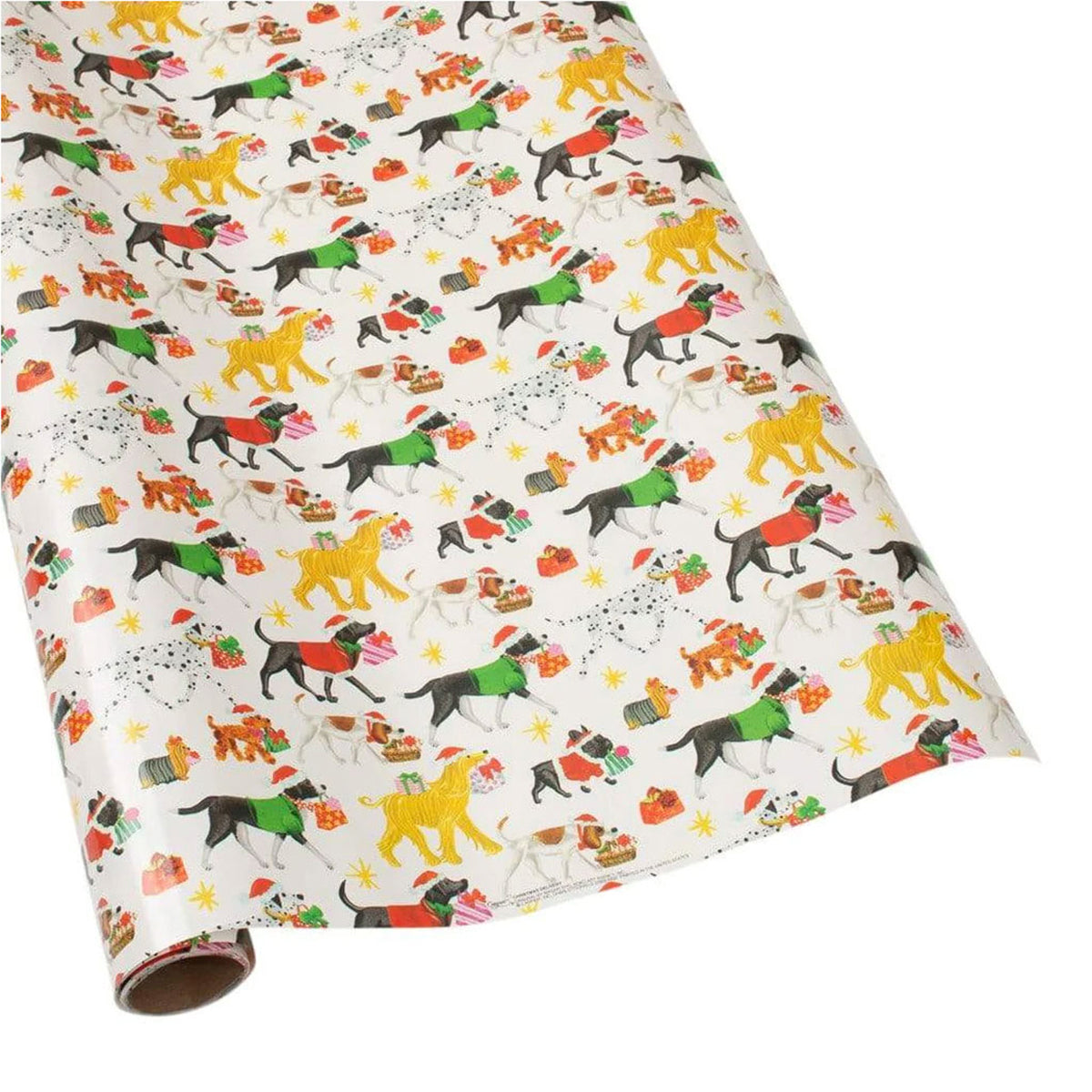 Caspari Christmas Delivery Roll Wrap - 8 ft