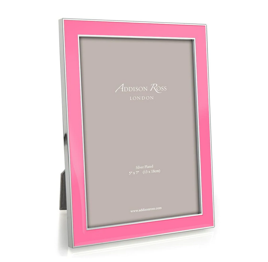 An image of Addison Ross Enamel with Silver Frame