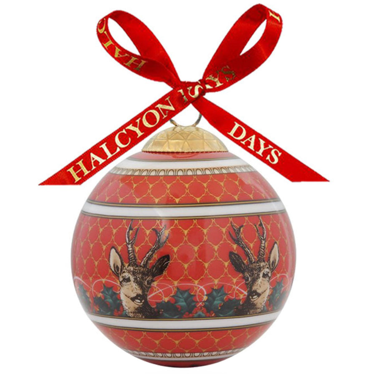 An image of Halcyon Days Antler & Stag Bauble
