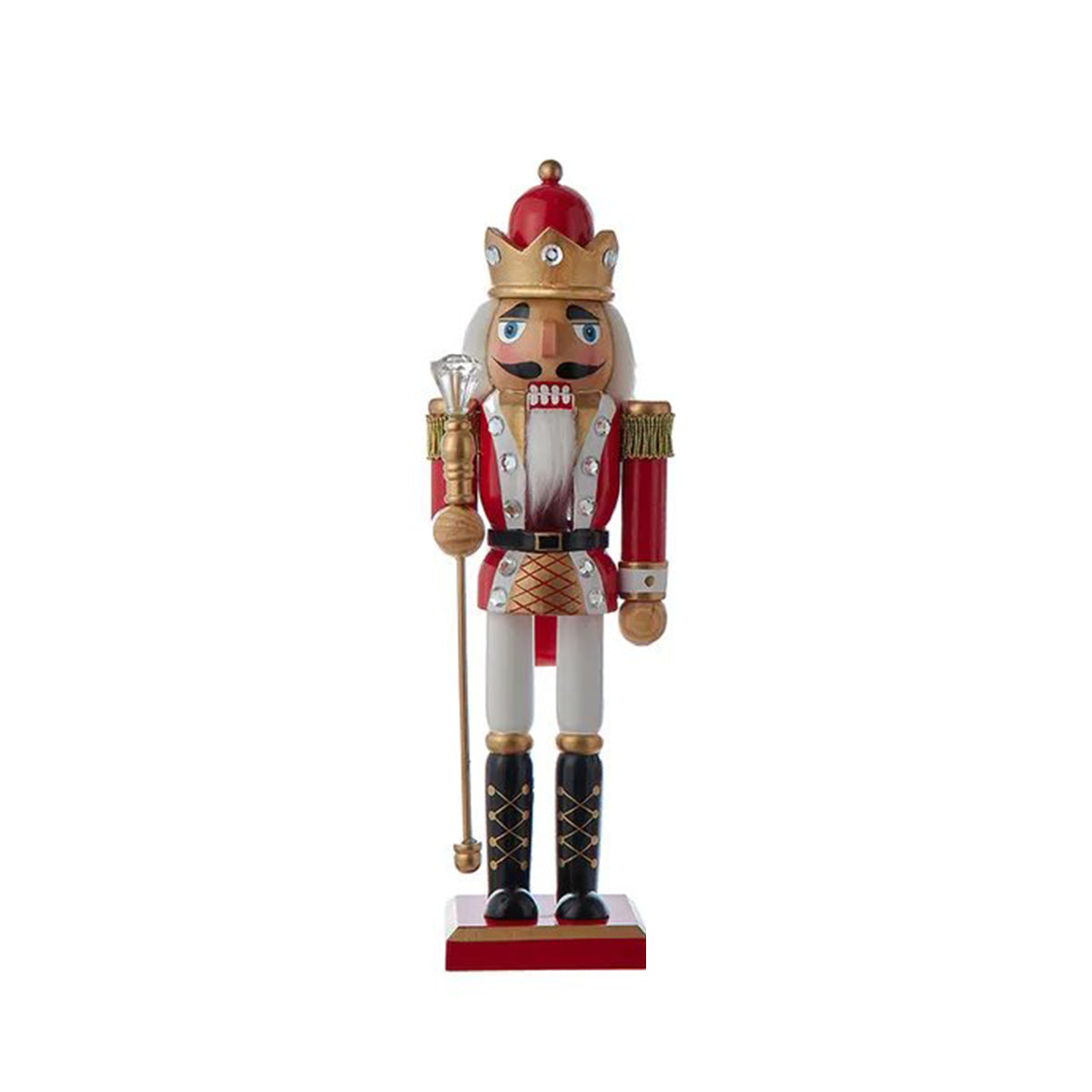 Kurt Adler 12" Red, White & Black King Nutcracker