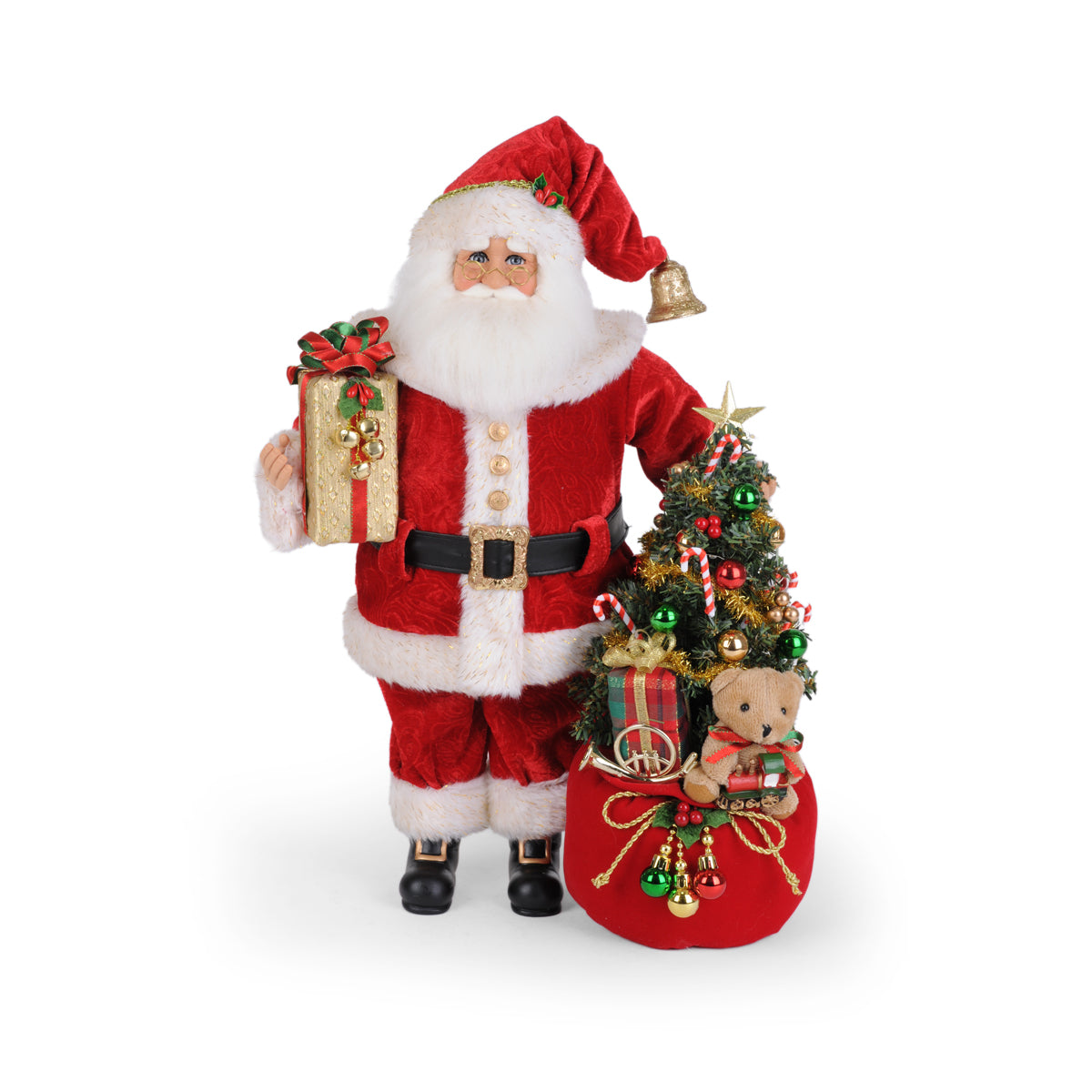 Karen Didion Lighted Santa Bearing Gifts