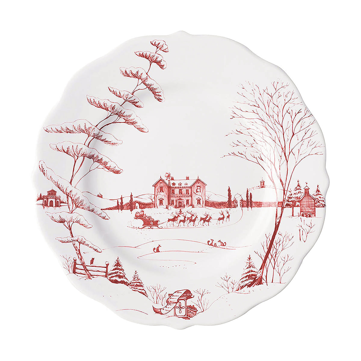 Juliska Country Estate Winter Frolic 4PC place Setting - Ruby