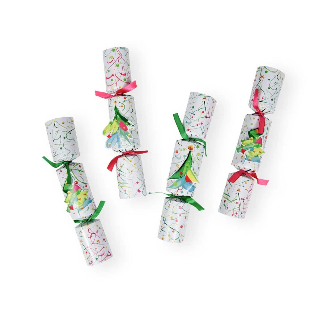 Caspari Pop Christmas Christmas Cone Crackers - Box of 8