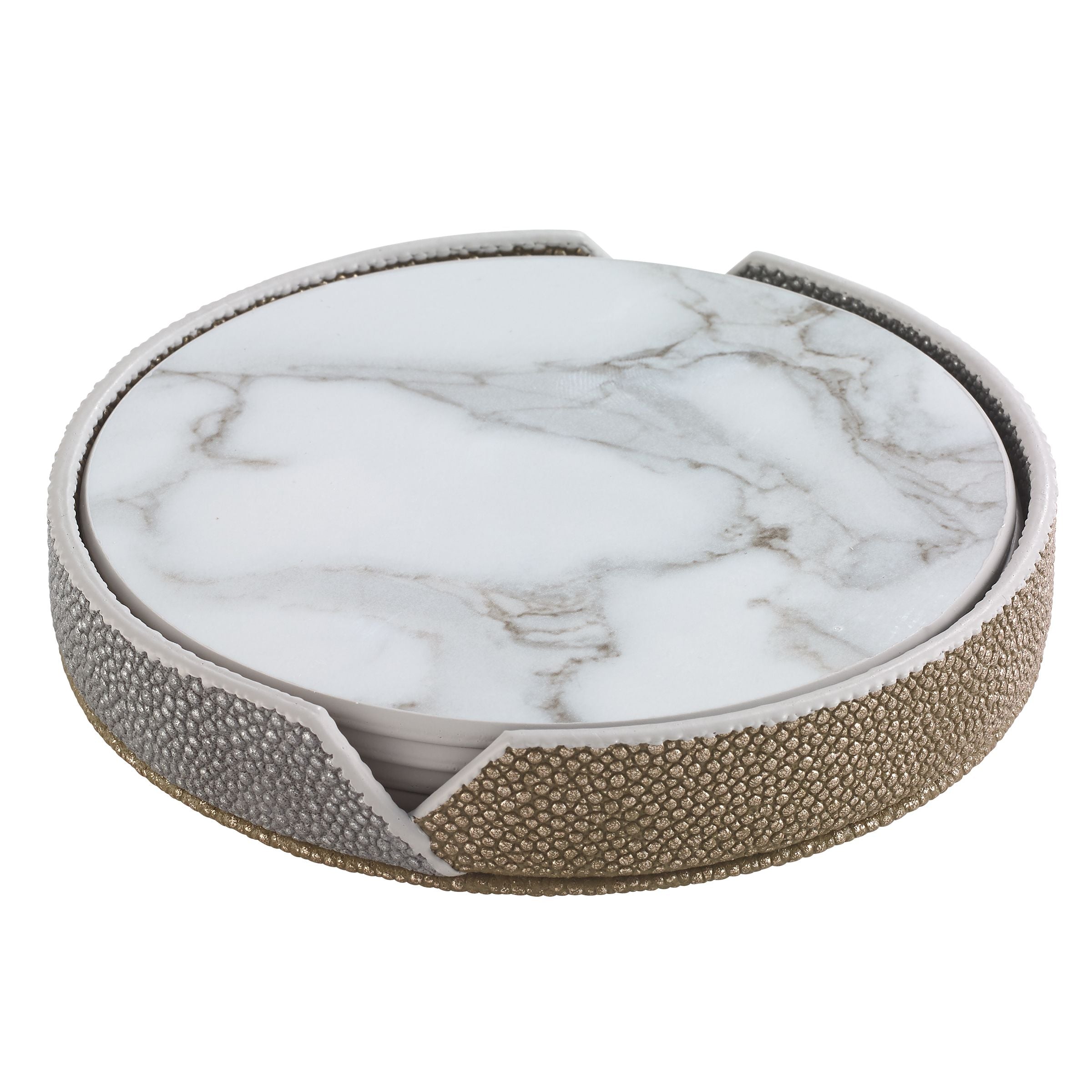 Bodrum Pietra Coaster Set - Dove