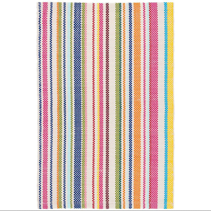 An image of Dash and Albert Summer Stripe Handwoven Indoor Outdoor Rug