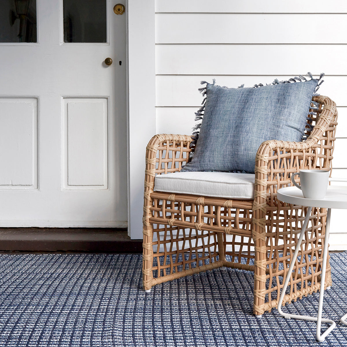 An image of Dash & Albert Coco Blue Indoor/Outdoor Rug