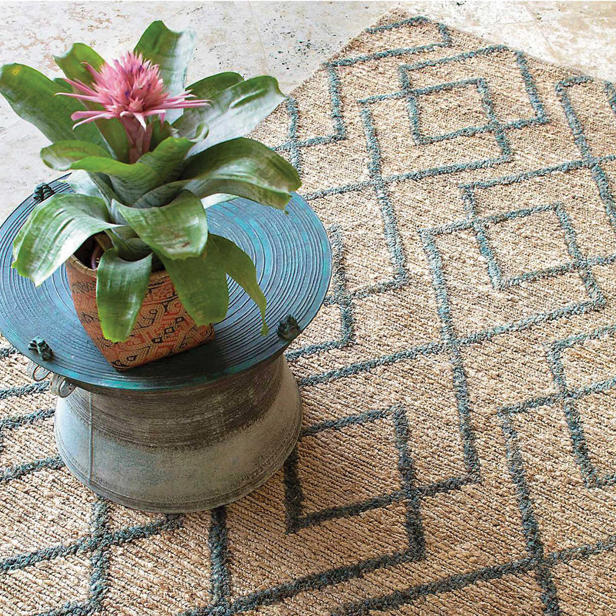 An image of Dash and Albert Marco Juniper Jute Soumak Rug