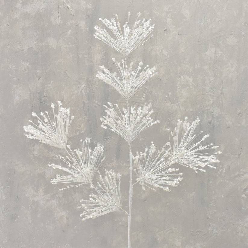 David Christopher Sequin Firecracker White Pine Spray - White
