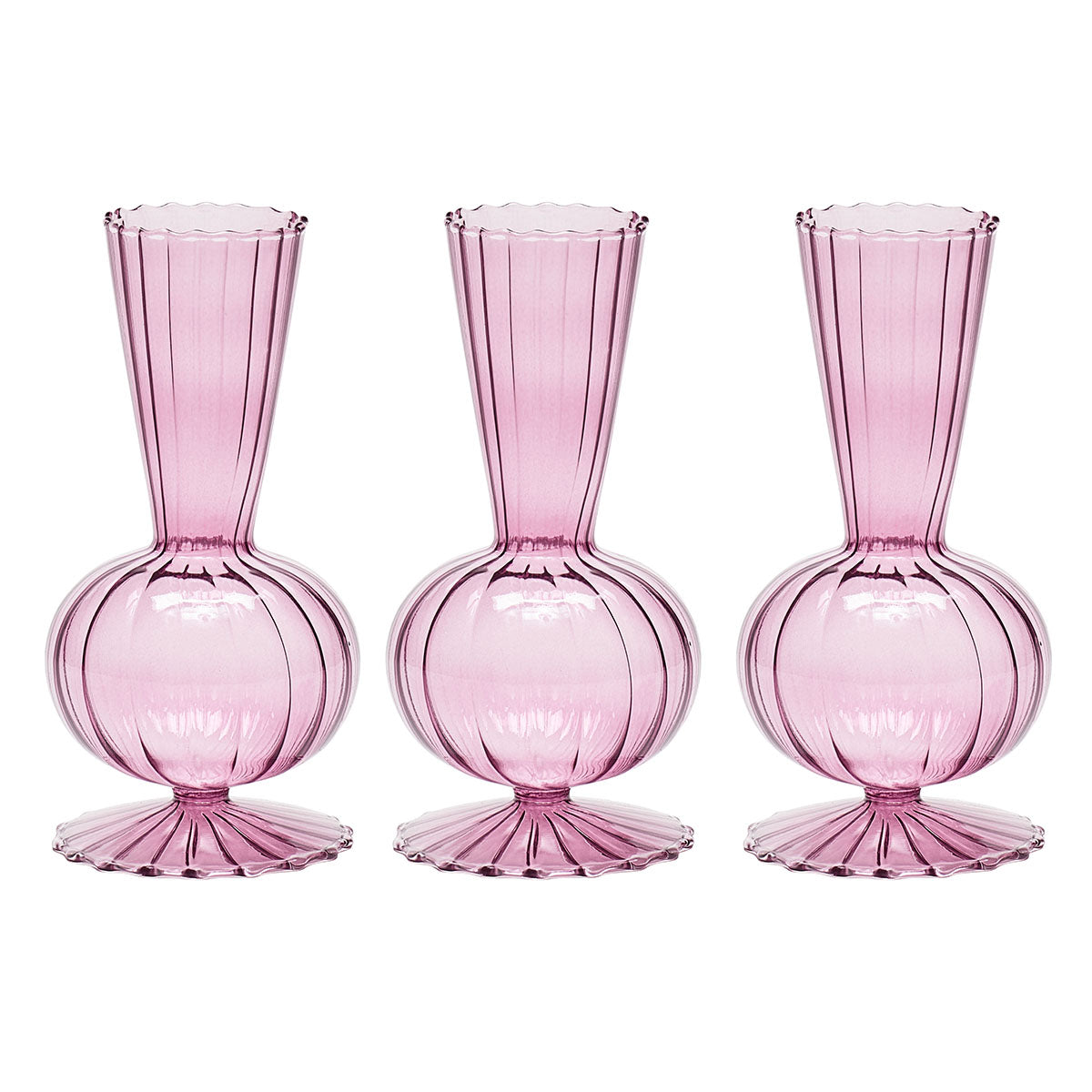 An image of Kim Seybert Tess Bud Vase Set of 3