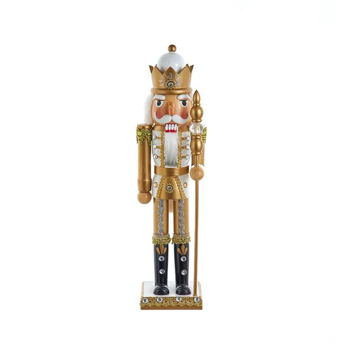 Kurt Adler 15" Gold & White King Nutcracker