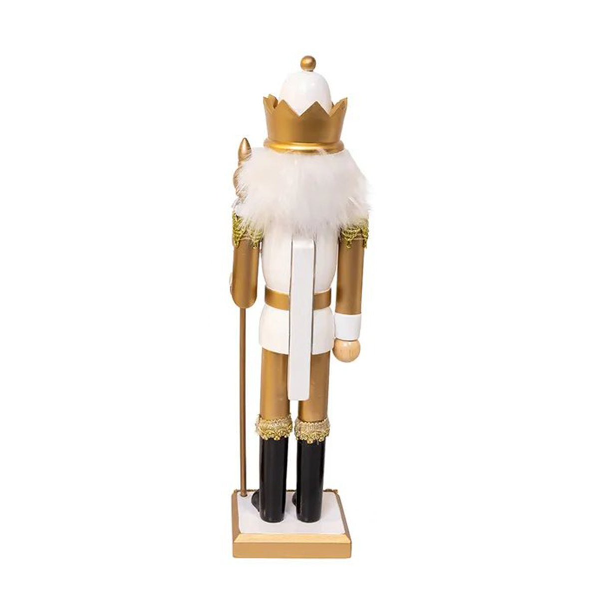 An image of Kurt Adler 15" Gold & White King Nutcracker