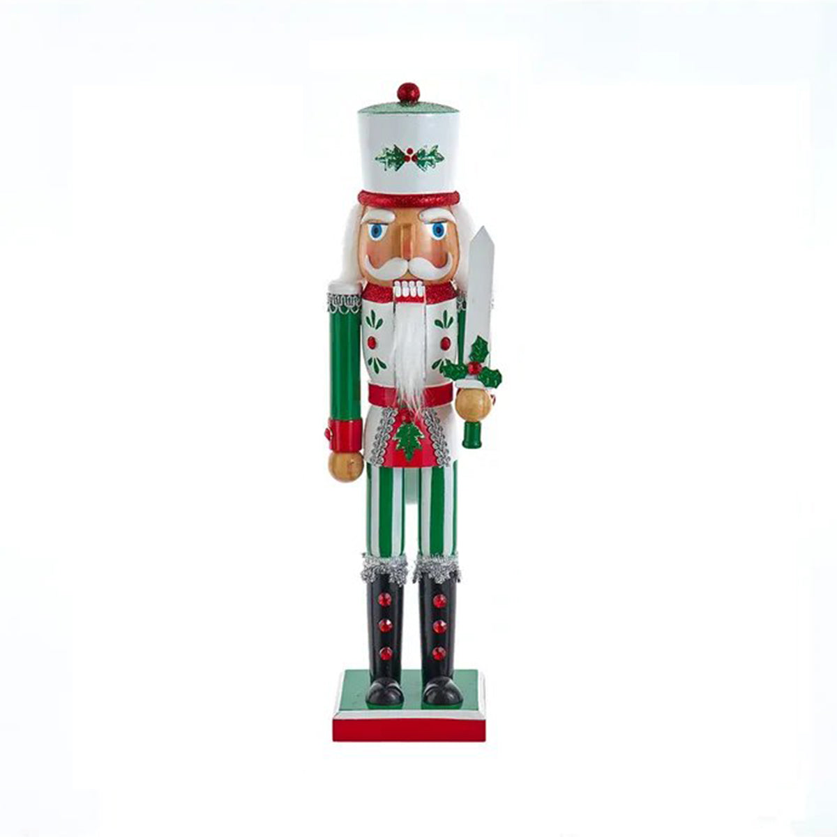 Kurt Adler 15" Jolly Red & Green Soldier Nutcracker