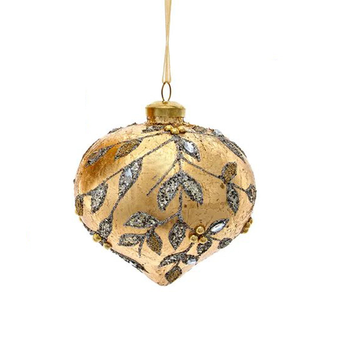 Kurt Adler Glass Leaf Onion Ornament