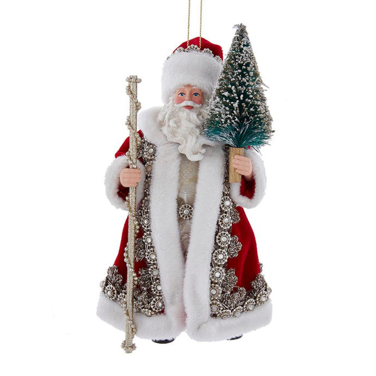 An image of Kurt Adler Regal Santa with Staff & Tree