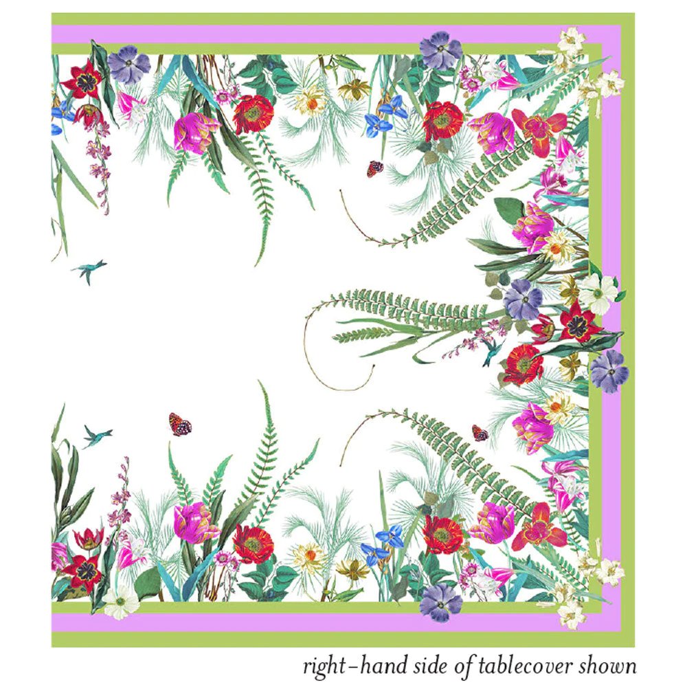 Caspari La Dolce Vita Sage & Lavender Tablecover