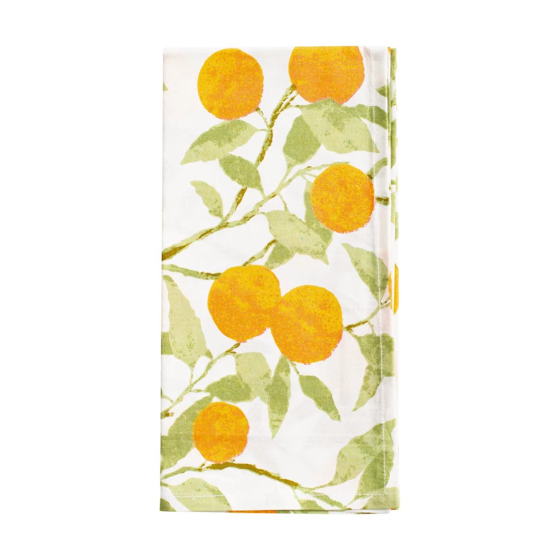 Caspari Orange Grove Fabc Cotton Napkins-Set Of 4