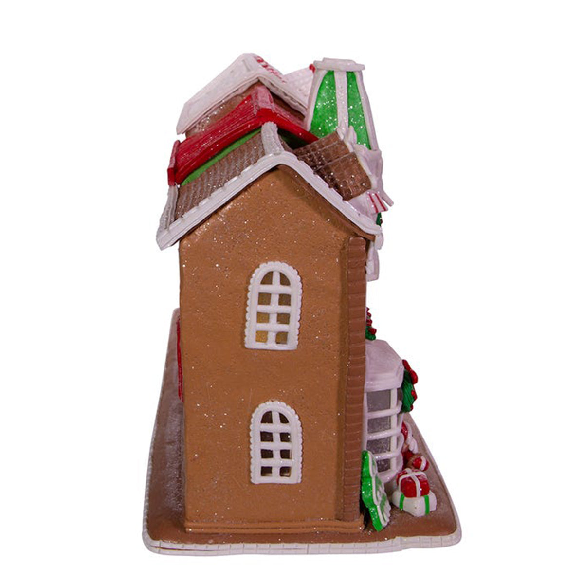 An image of Kurt Adler LED Gingerbread Santa Village Stores