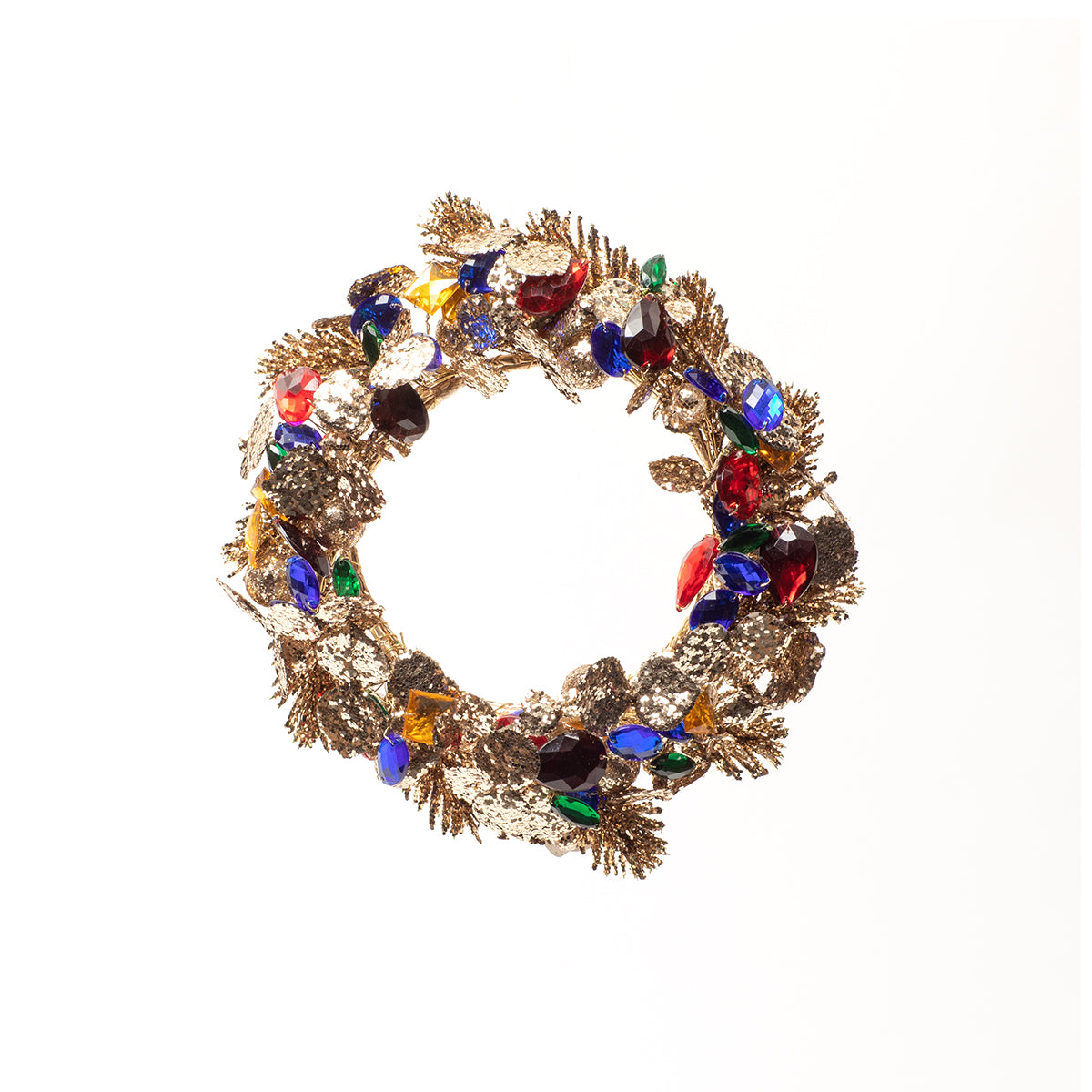 Salzburg 4" Gemstone Glamour Candle ring - wreath