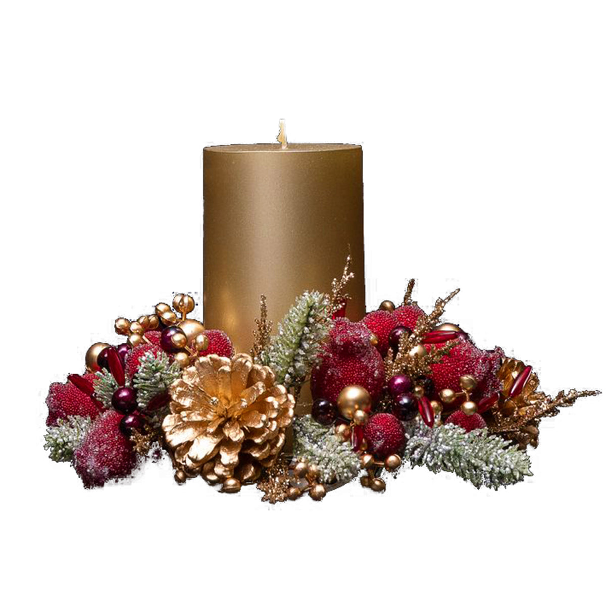 Salzburg 4" Glittering Garnet Candle ring / Wreath