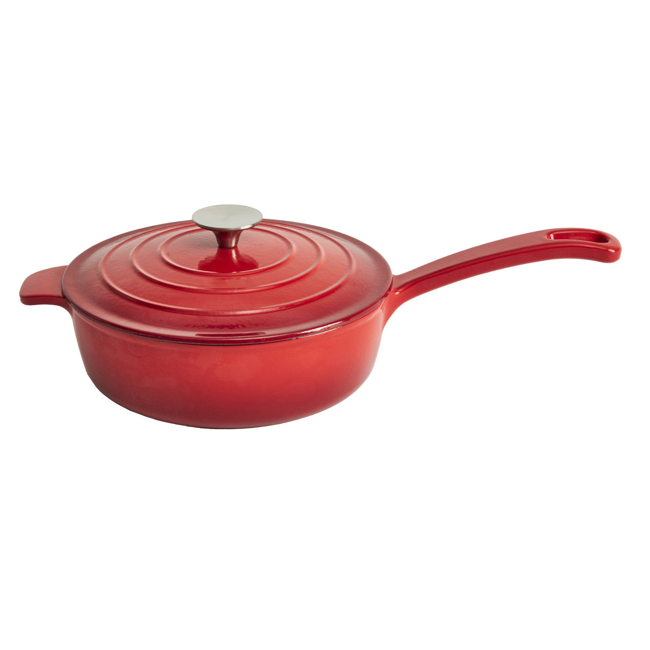 An image of Enameled Cast Iron Covered Sauce Pan