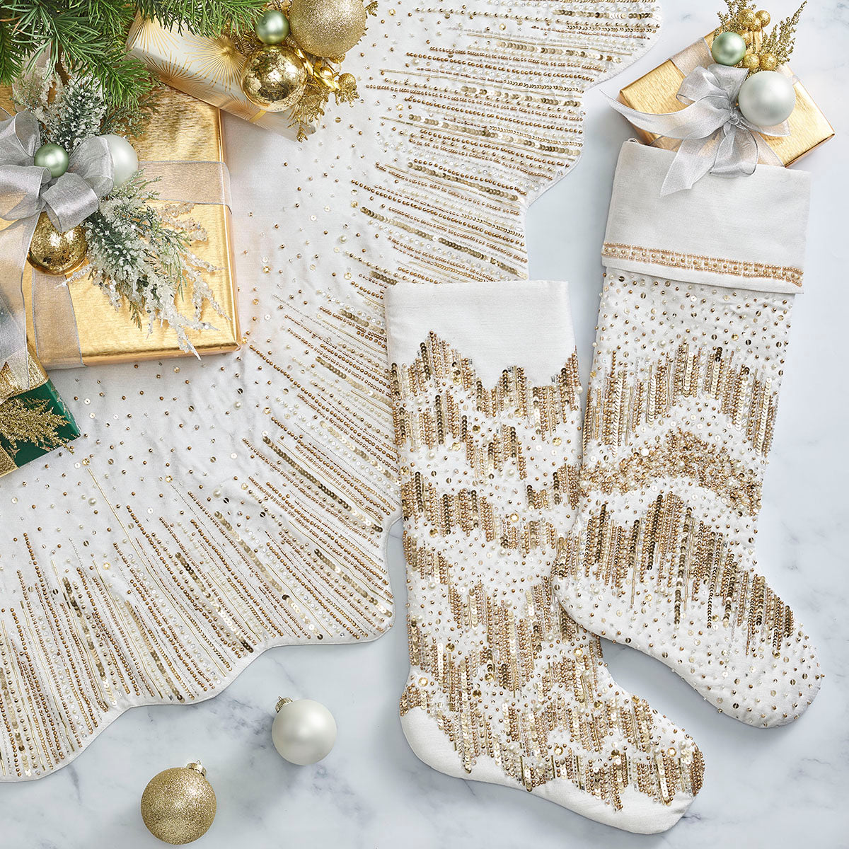 An image of Kim Seybert Winter Spray Stocking