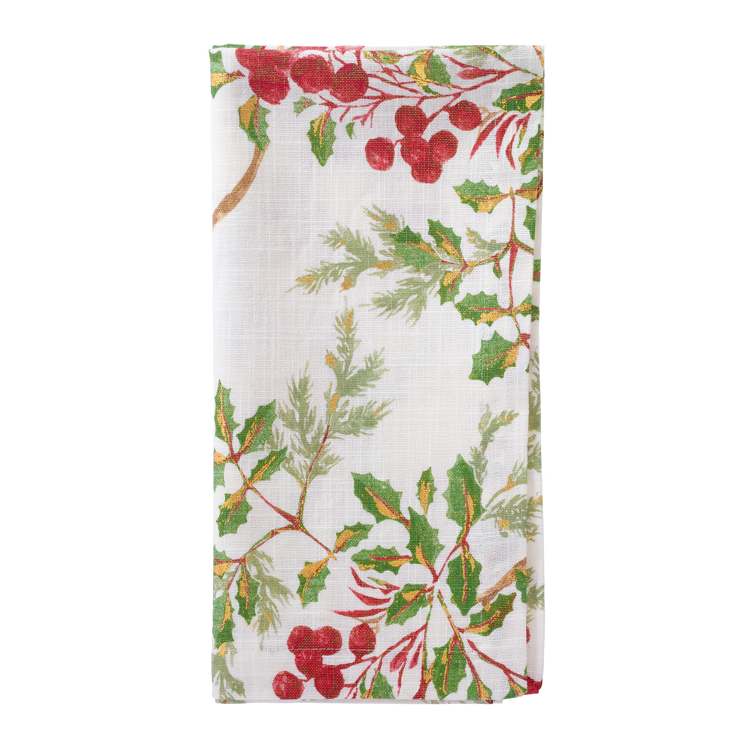 Bodrum Holly Berry Dinner Napkin - Set of 4