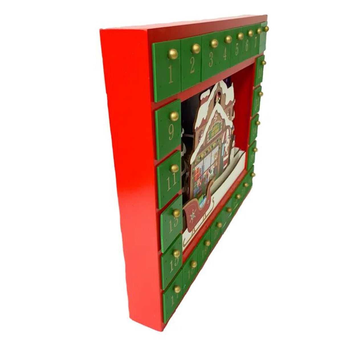 An image of Kurt Adler 14.3" Santa Toy Shop Advent Calendar