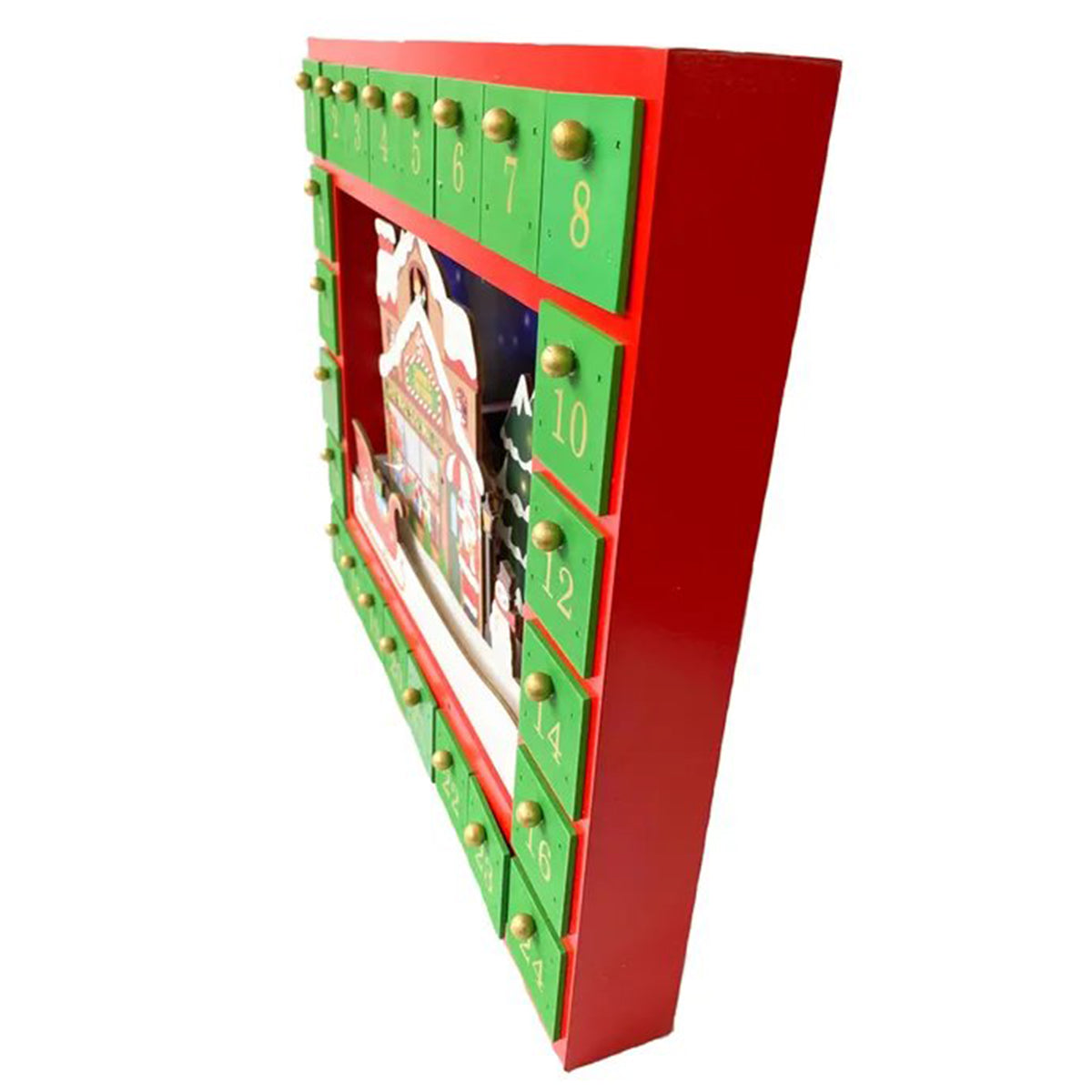 An image of Kurt Adler 14.3" Santa Toy Shop Advent Calendar