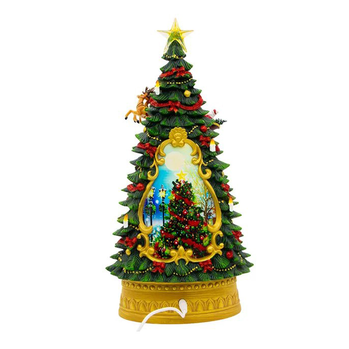 Kurt Adler Battery-Operated Musical Water Santa Tree